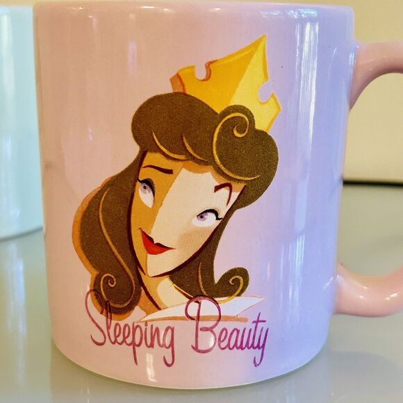 Disney Princess Coffee Mugs Set of 2 Sleeping Beauty Aurora Snow White Sassy - Picture 4 of 9